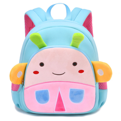 Les enfants imperméables d'abeille baladent le sac d'école mignon d'Escolar d'enfant en bas âge de bébé de bande dessinée