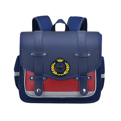Sac à dos en nylon à la mode d'école de cuir verni pour les garçons 6-12Y