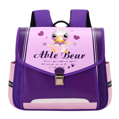 Sac à dos mignon de bande dessinée d'école de conception de serrure de sacs à dos d'enfants en cuir d'enfant en bas âge