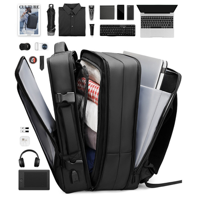 Sac léger d'ordinateur portable d'USB 17inch d'hommes de sac à dos d'ordinateur portable d'Oxford de polyester