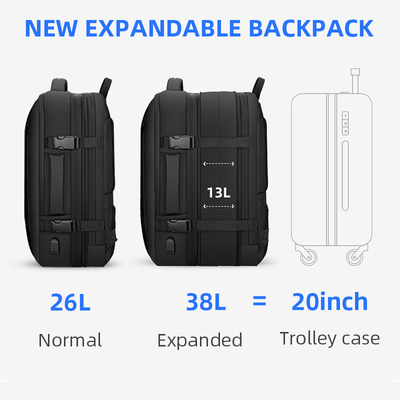 Sac léger d'ordinateur portable d'USB 17inch d'hommes de sac à dos d'ordinateur portable d'Oxford de polyester