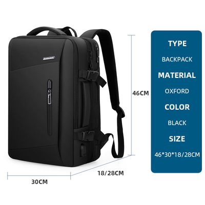 Sac léger d'ordinateur portable d'USB 17inch d'hommes de sac à dos d'ordinateur portable d'Oxford de polyester