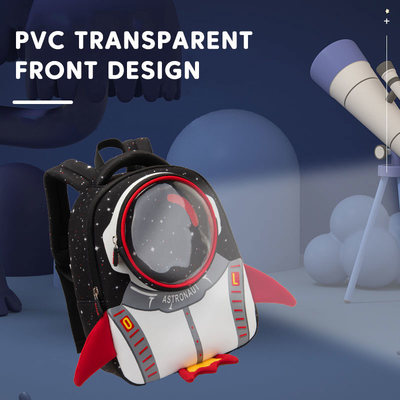Les astronautes imperméables de filles de bande dessinée de 3D Rocket Kids Backpack Anti Lost instruisent des sacs