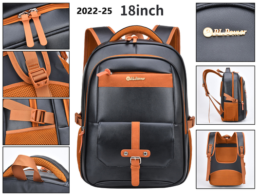 Étudiant universitaire School Bag de cuir de l'unité centrale de 18 de pouce de tenue professionnelle décontractée hommes de sac à dos