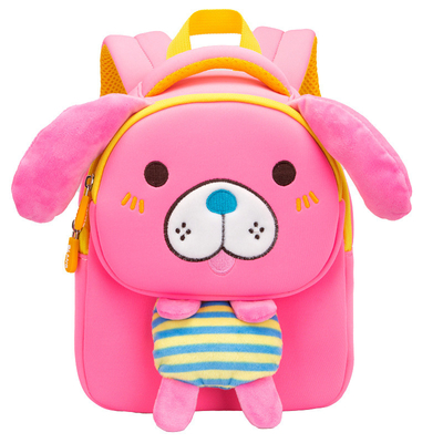 Cadeau mignon d'enfants de sac d'enfant de chien du néoprène de peluche de sac à dos de peluche d'enfants de bande dessinée