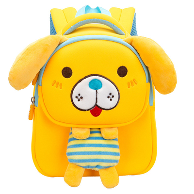 Cadeau mignon d'enfants de sac d'enfant de chien du néoprène de peluche de sac à dos de peluche d'enfants de bande dessinée