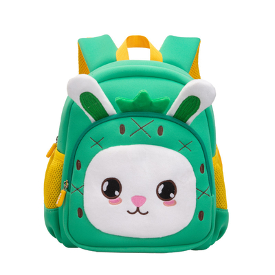 Les enfants imperméables de lapin baladent le cartable d'enfants de jardin d'enfants d'enfant en bas âge de FCS 3D