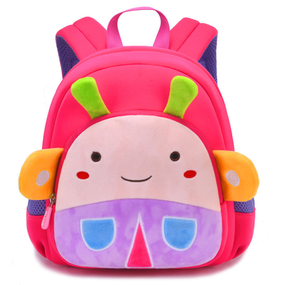 Les enfants imperméables d'abeille baladent le sac d'école mignon d'Escolar d'enfant en bas âge de bébé de bande dessinée
