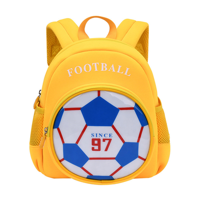 Sac à dos bleu du football 3D/sac à dos mignon de bande dessinée pour des garçons