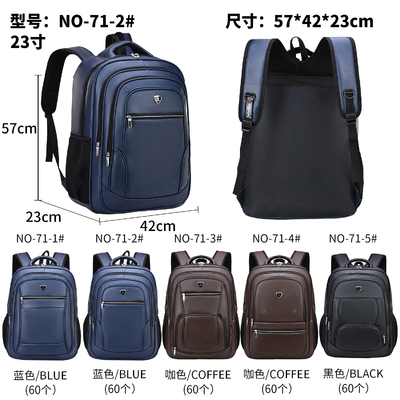 L'ordinateur portable des hommes de sac à dos à unité centrale garnissent en cuir le sac le sac à dos 1000g de 23 pouces