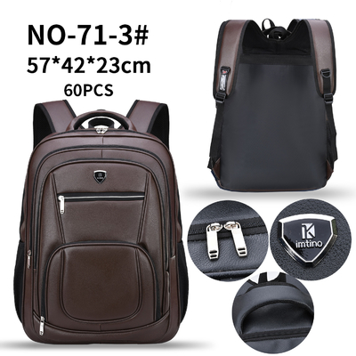 L'ordinateur portable des hommes de sac à dos à unité centrale garnissent en cuir le sac le sac à dos 1000g de 23 pouces