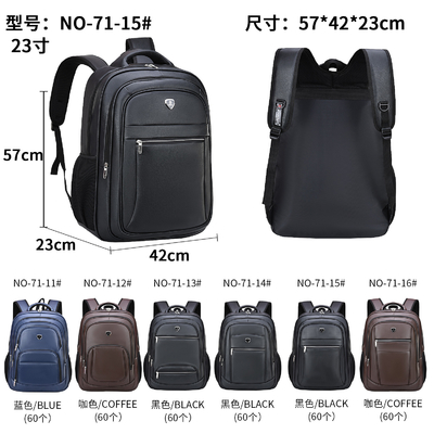 Sac d'ordinateur portable des affaires des hommes multifonctionnels masculins rétro de sac à dos en cuir de tenue professionnelle décontractée d'unité centrale