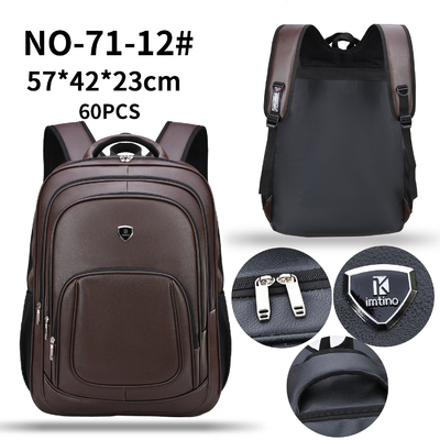 Sac d'ordinateur portable des affaires des hommes multifonctionnels masculins rétro de sac à dos en cuir de tenue professionnelle décontractée d'unité centrale