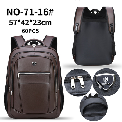 Sac d'ordinateur portable des affaires des hommes multifonctionnels masculins rétro de sac à dos en cuir de tenue professionnelle décontractée d'unité centrale
