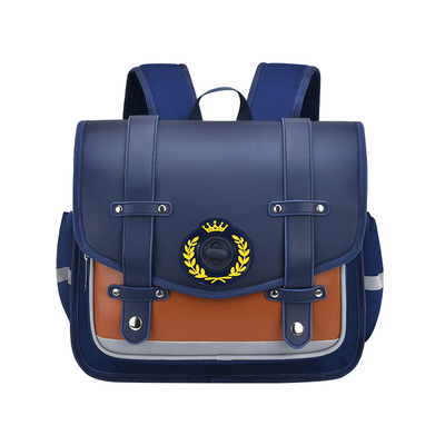 Sac à dos en nylon à la mode d'école de cuir verni pour les garçons 6-12Y