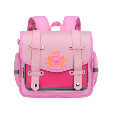 Sac à dos en nylon à la mode d'école de cuir verni pour les garçons 6-12Y