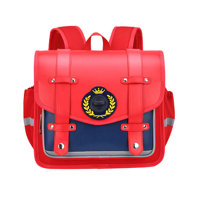 Sac à dos en nylon à la mode d'école de cuir verni pour les garçons 6-12Y