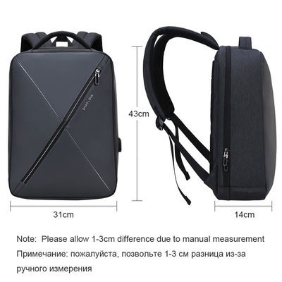 Vol de sac à dos d'ordinateur portable d'ODM USB l'anti des hommes de 15,6 pouces voyagent sac à dos à école de loisirs