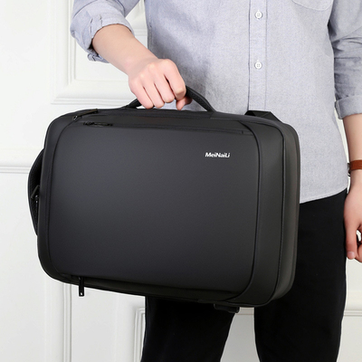 Sac à dos d'ordinateur portable d'affaires de BSCI sac en cuir de remplissage 1000g d'ordinateur d'USB de 15,6 pouces