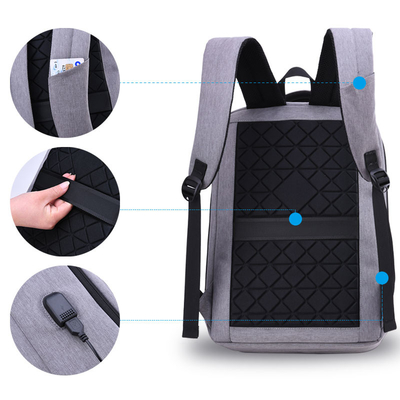 Voleur imperméable de remplissage Back Pack du sac 15.6Inch de voyage d'USB d'ordinateur portable anti