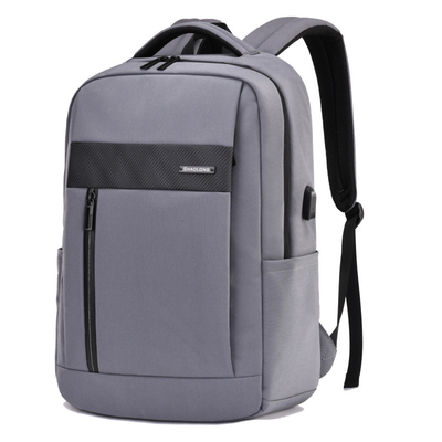 sac à dos USB d'ordinateur portable des affaires 15.6inch chargeant le sac en cuir noir d'ordinateur portable