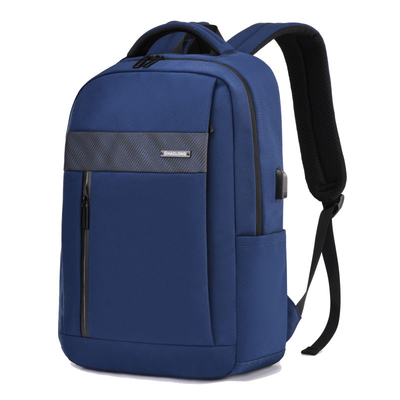 sac à dos USB d'ordinateur portable des affaires 15.6inch chargeant le sac en cuir noir d'ordinateur portable