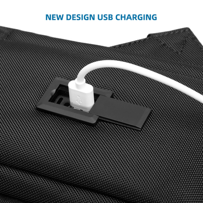 Sac à dos de tenue professionnelle décontractée du voyage des hommes de remplissage d'USB de sac à dos d'ordinateur portable d'affaires de FCS