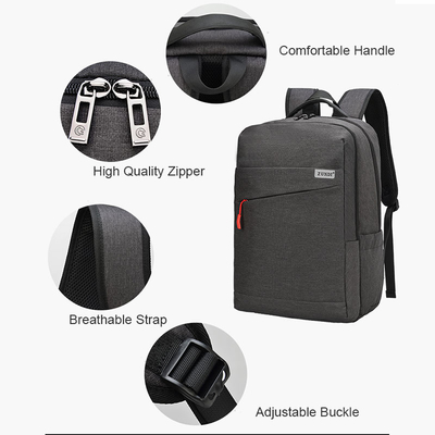 Sac à dos occasionnel de toile de cru multifonctionnel de 15,6 de pouce d'ordinateur portable de sac à dos femmes d'hommes