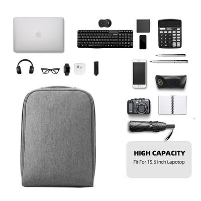 L'ordinateur portable d'affaires de fibre de polyester baladent le sac imperméable d'ordinateur portable de 15,6 pouces