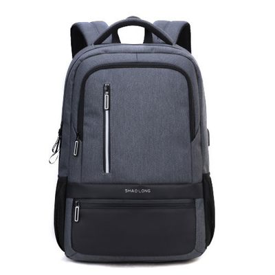 Sacs d'école en nylon imperméables de remplissage externes d'ordinateur portable d'hommes de sac à dos d'USB