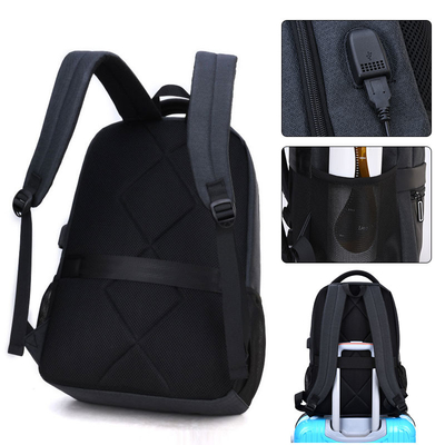 Sacs d'école en nylon imperméables de remplissage externes d'ordinateur portable d'hommes de sac à dos d'USB