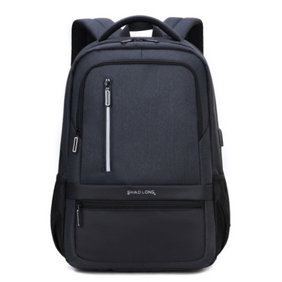 Sacs d'école en nylon imperméables de remplissage externes d'ordinateur portable d'hommes de sac à dos d'USB