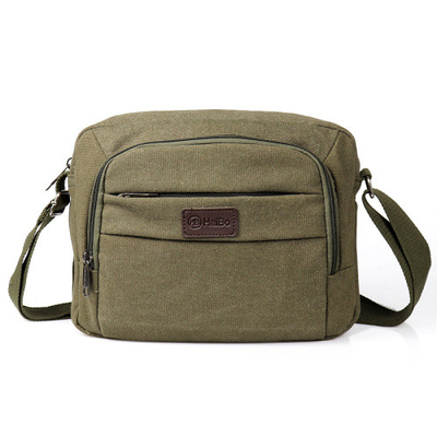 Sac d'épaule solide de Bag Casual Portable de messager de toile de cru de boucle