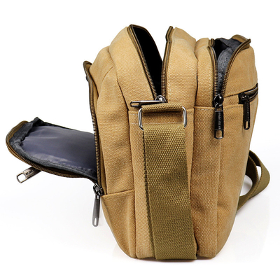 Sac d'épaule solide de Bag Casual Portable de messager de toile de cru de boucle