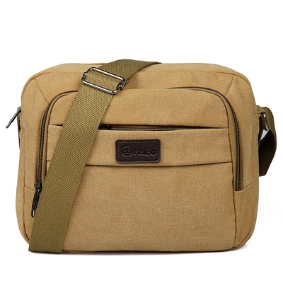 Sac d'épaule solide de Bag Casual Portable de messager de toile de cru de boucle