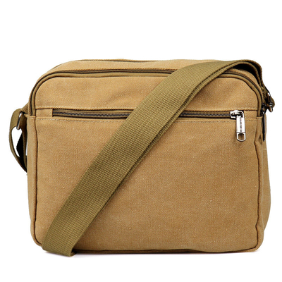 Sac d'épaule solide de Bag Casual Portable de messager de toile de cru de boucle