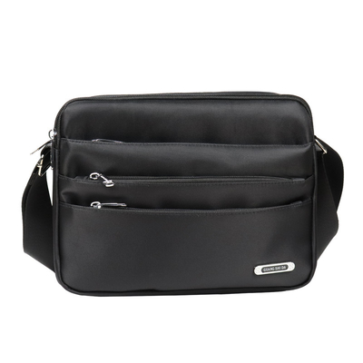 Croix noire de Bag Multi Pocket de messager d'épaule - nylon occasionnel de sac mortuaire