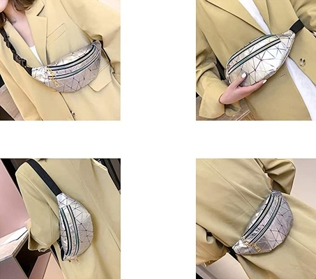 L'unité centrale garnissent en cuir Bum Waist Bag Festival Fanny que les poches de fermeture éclair du paquet 3 imperméabilisent