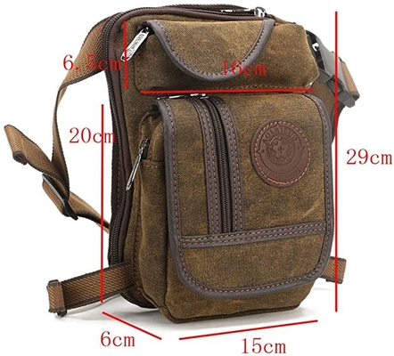 Sac de recyclage tactique de jambe de baisse de toile augmentant le paquet de taille pour des femmes des hommes