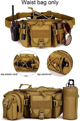 Paquet militaire de taille de sac tactique de taille de Molle pour le fonctionnement de marche d'extérieur augmentant le camping