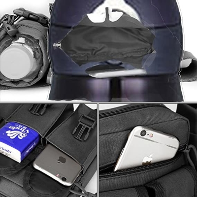 Bum Bag Canvas Waist Pouch imperméable de service militaire avec la porte-bouteilles