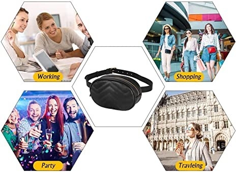 Croisé - sac imperméable en cuir de ceinture d'unité centrale de Fanny Pack de mode de corps