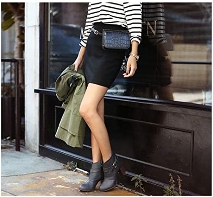 Petite croix de crocodile - corps Fanny Pack Pu Leather Purses avec des poches de téléphone portable