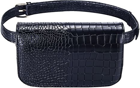 Petite croix de crocodile - corps Fanny Pack Pu Leather Purses avec des poches de téléphone portable