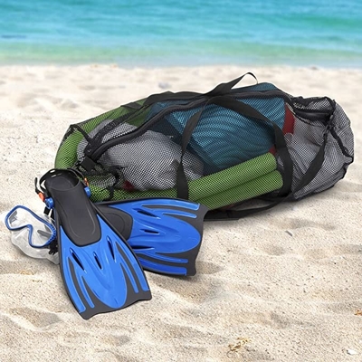 Sac surdimensionné de gymnase de Mesh Sports Duffle Bag Multipurpose avec la tirette réglable