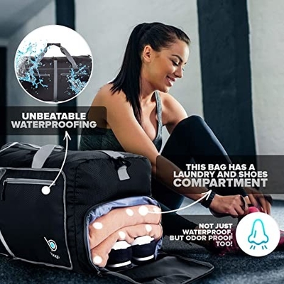 Sac à dos pliable de molleton du sac marin 60l à sports pour le poids léger d'hommes de femmes imperméable