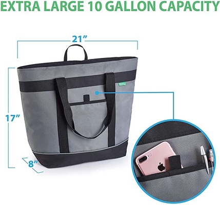 Le doux de courant ascendant de Gray Insulated Cooler Bag HD a dégrossi refroidisseur isolé