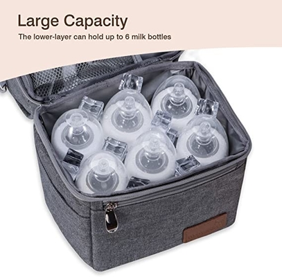 Sac plus frais isolé détachable de lait maternel multifonctionnel de sac de biberon