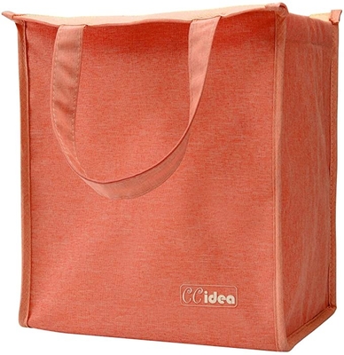 La toile doucement a dégrossi déjeuner adulte isolé imperméable Tote Bag de refroidisseur pliant