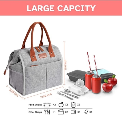 Refroidisseur dégrossi mou isolé Tote Bags Reusable Lunch Containers de déjeuner